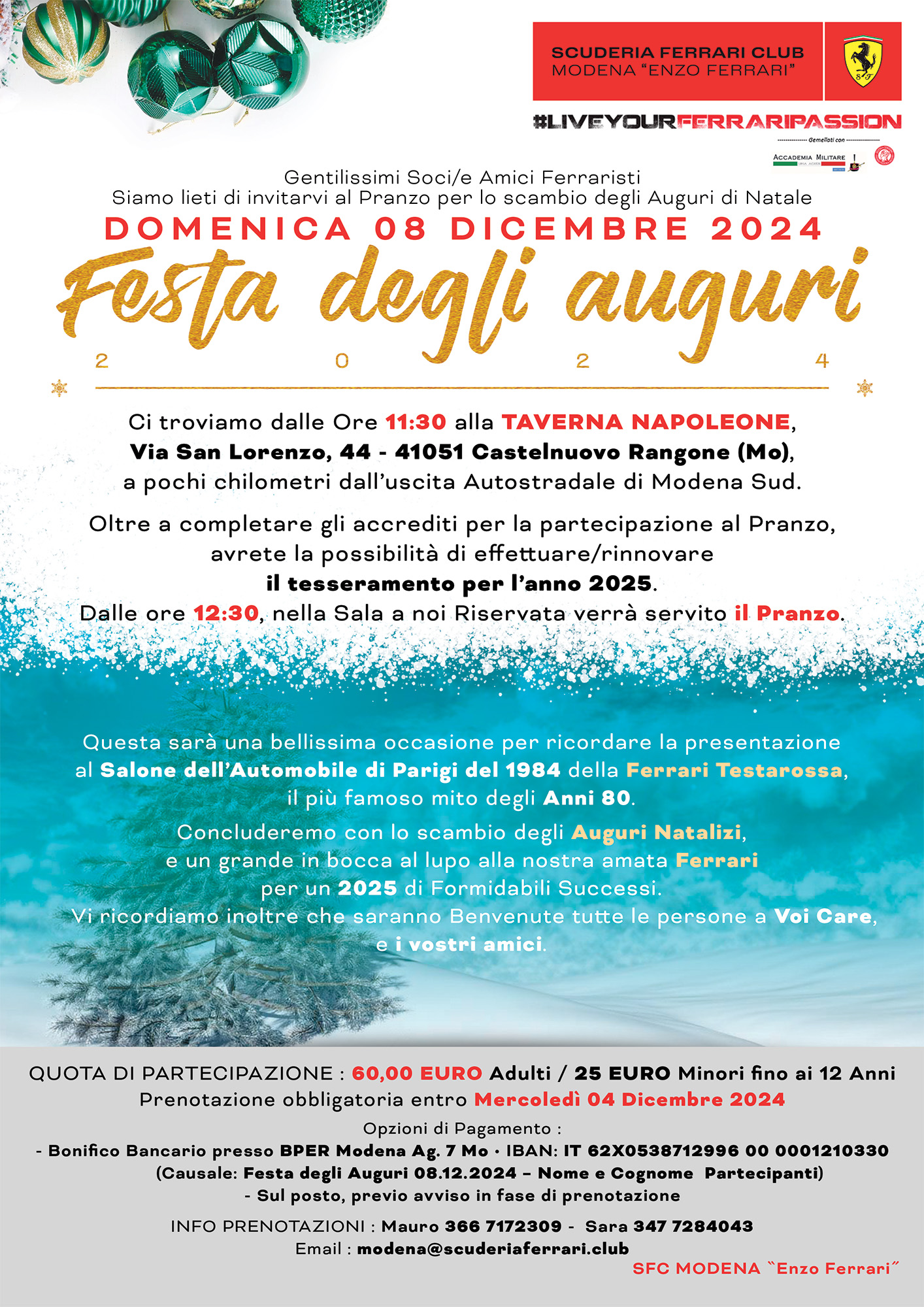FESTA DEGLI AUGURI 2024 -  8.12.2024